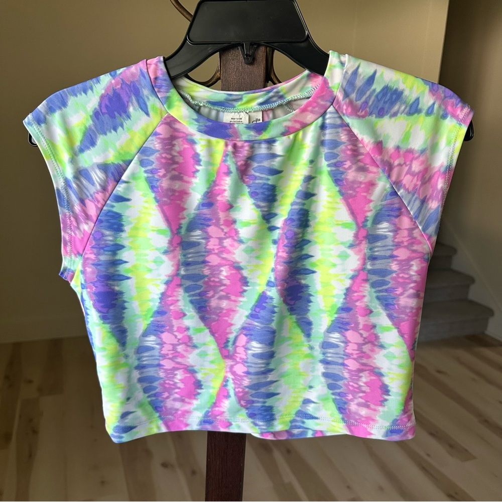 Bikini Lab Tie Dye Swim Crop Tee